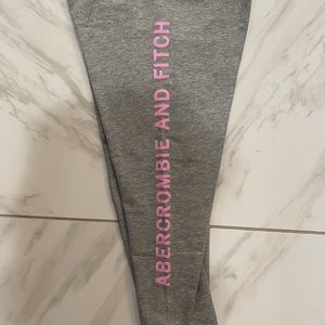 Abercrombie kids- girls gray and pink Capri leggings